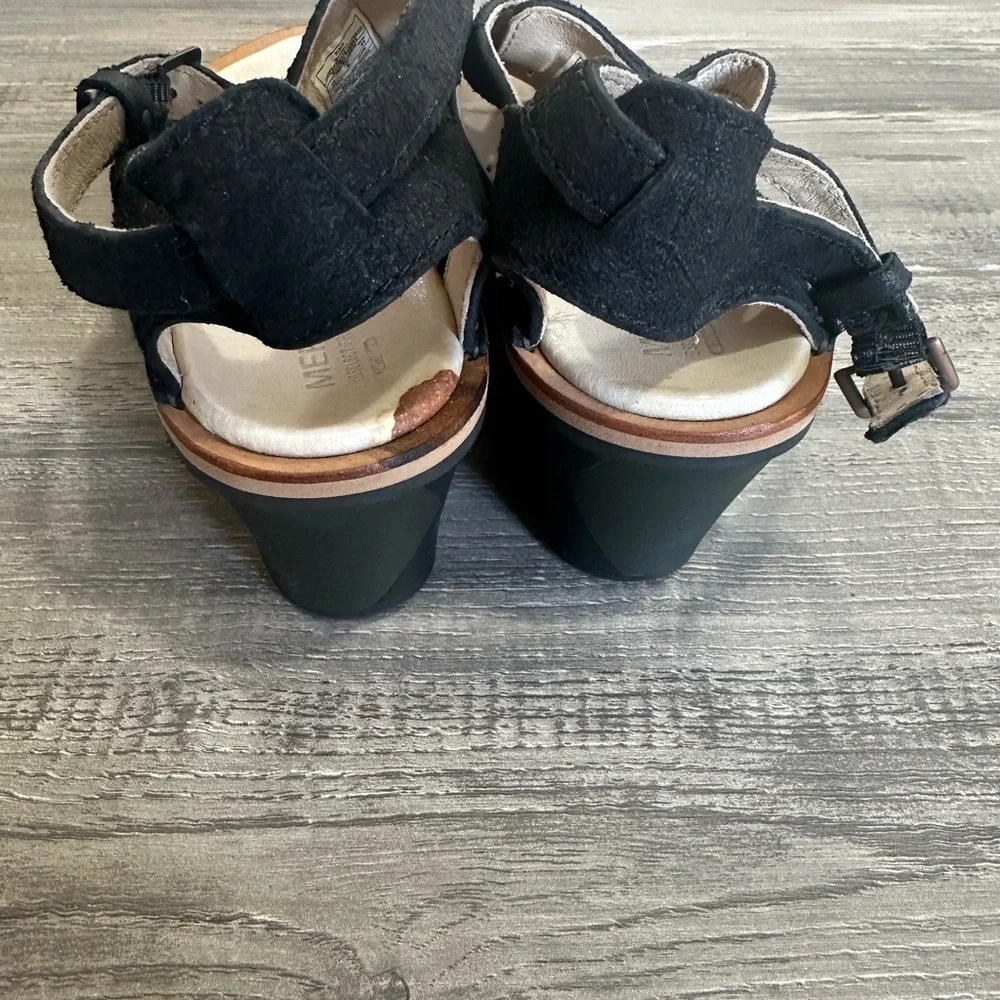Merrell Sirah Cloak Wedge Black Grain Leather Shoe
